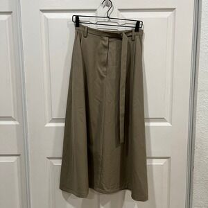 SAYAKA DAVIS Womens Skirt‎ Maxi Long A Line Belted Neutral Casual Elegant Career